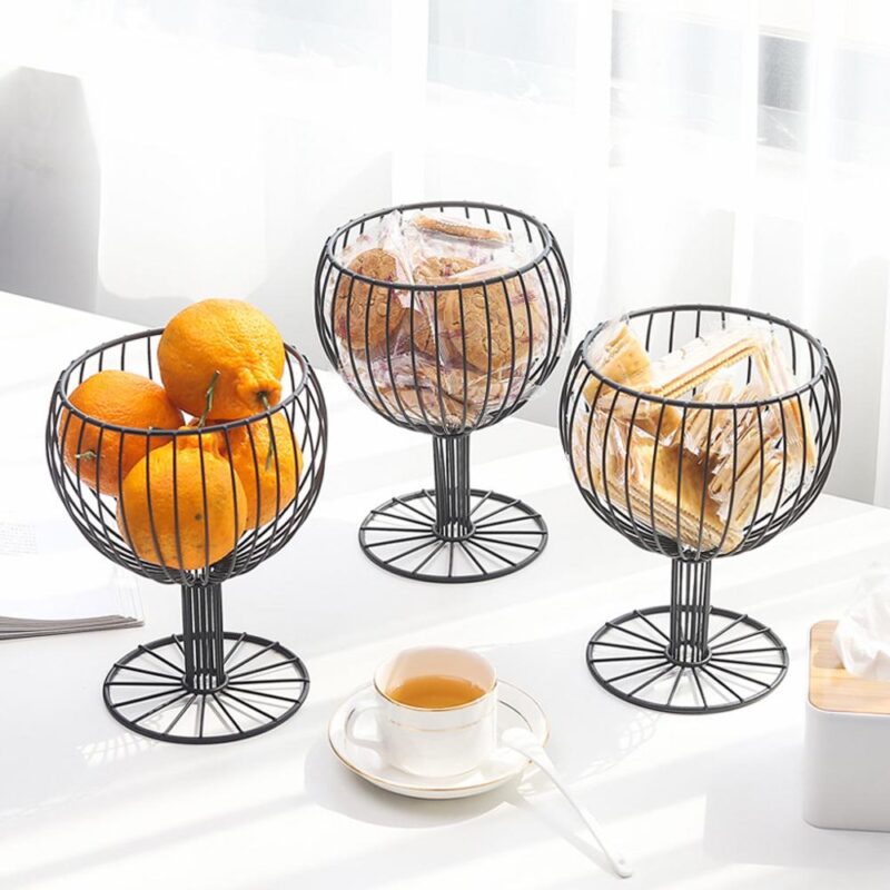 Metal Fruit Basket Container Bowl