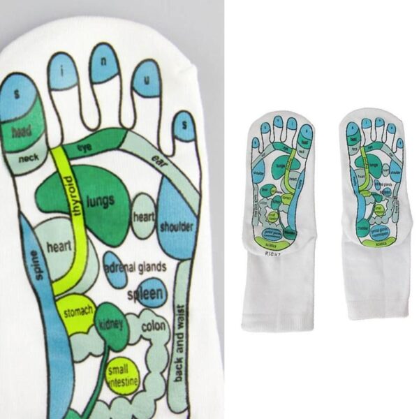 Hot Sale Acupressure Socks Physiotherapy Massage Relieve Tired Feet Reflexology Socks Foot Point Socks Full English 1