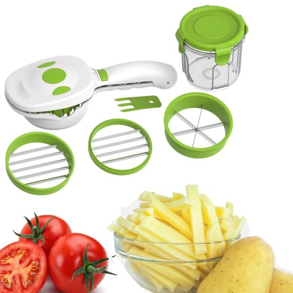 Кухненска ръчна машина за рязане на зеленчуци многофункционална машина за рязане на картофи, сирене за зеленчуци и плодове, машина за салата 2