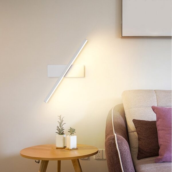 LED Wall Lamp Nordic Modern Minimalist Bedroom Bedside Lamp Creative Staircase Lamp Living Room Rotating Wall 2