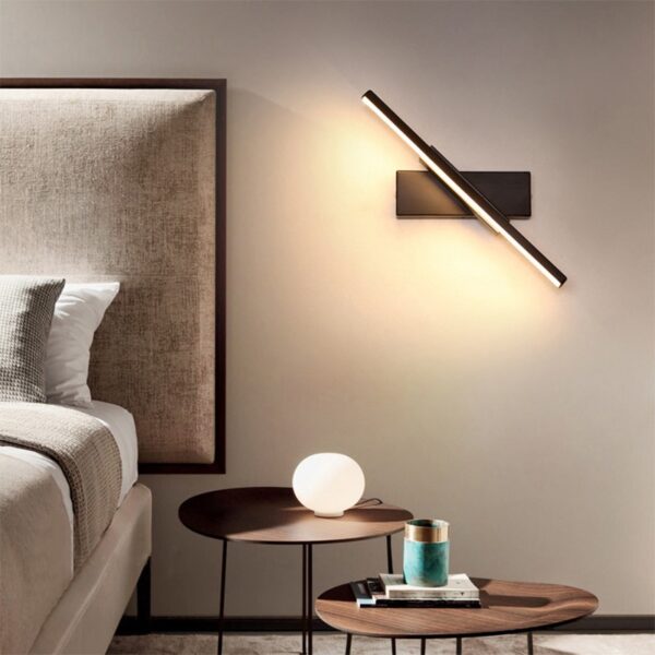 LED Wall Lamp Nordic Modern Minimalist Bedroom Bedside Lamp Creative Staircase Lamp Living Room Rotating Wall 5