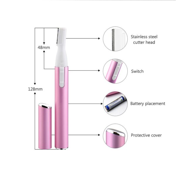 Mini Electric Intimate Haircut Pubic Trimmer Facial Bikini Eyebrow Epilator Female Painless Portable Battery Women Hair 2