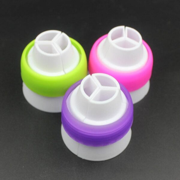 Mix 3 Colors Icing Piping Pastry Nozzles Converter Connector baking fondant cake decorating tools kitchen