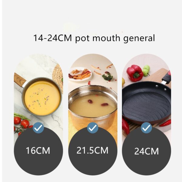 Couvercle de pot anti-déversement multifonctionnel en forme de pétale de silicone, support de cuisson à la vapeur pour empêcher l'eau bouillante d'éclabousser 2