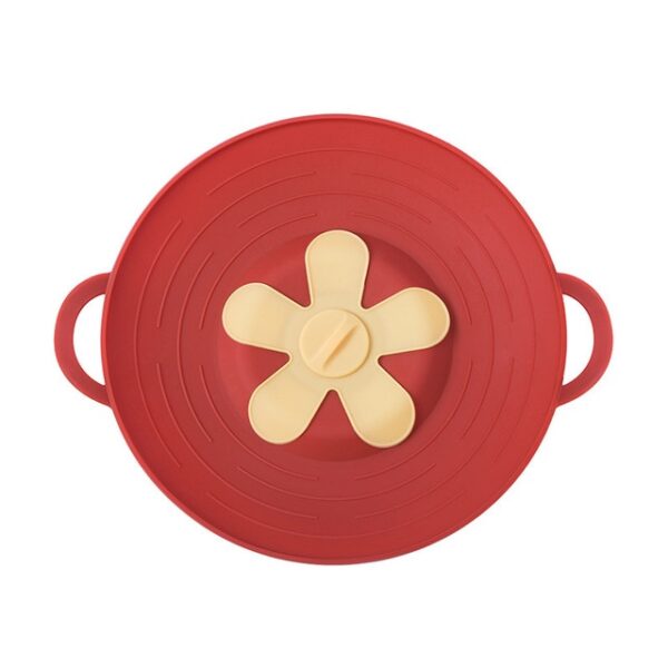 Multifunctional silicone petal shaped spill proof pot cover steaming rack to prevent boiling water from