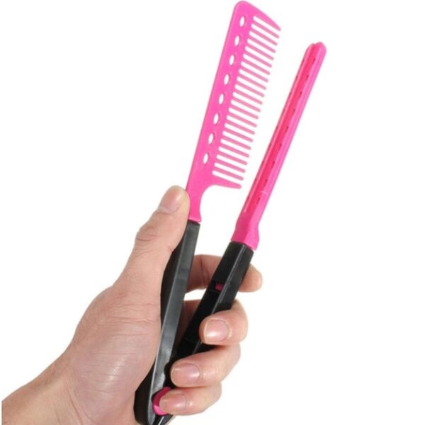 New Straight Hair Comb Brush Tool For Dry Iron Hair Curl to Straight Hair Shaper 5