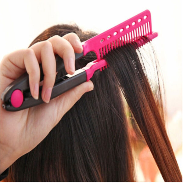 New Straight Hair Comb Brush Tool For Dry Iron Hair Curl to Straight Hair Shaper