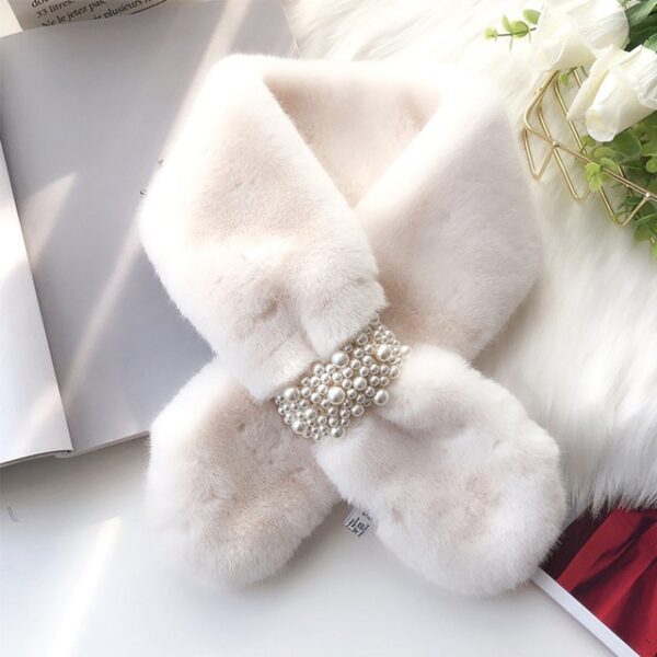 New Women Winter Warm Scarf Pearl Plush Bib Scarfs Thicken Imitation Rabbit Fur Scarf Winter Shawl 1.jpg 640x640 1