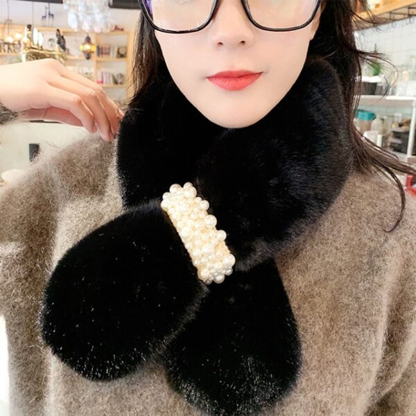 New Women Winter Warm Scarf Pearl Plush Bib Scarfs Thicken Imitation Rabbit Fur Scarf Winter Shawl 3.jpg 640x640 3