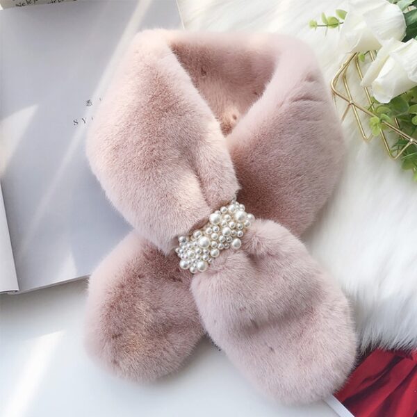New Women Winter Warm Scarf Pearl Plush Bib Scarfs Thicken Imitation Rabbit Fur Scarf Winter Shawl 4.jpg 640x640 4