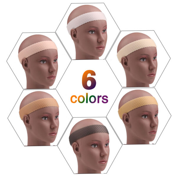 Tsis Slip Wig Grip Headband Pob tshab Silicone Wig Band Adjustable Elastic Band Rau Lace Wigs Kho 1