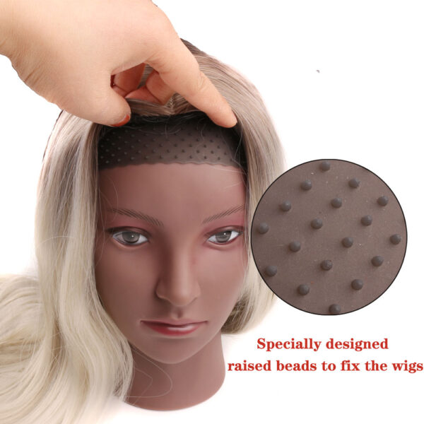 Bandeau de perruque antidérapant en Silicone Transparent, bande élastique réglable pour perruques en dentelle Fix 4