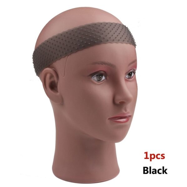 Non Slip Wig Grip Headband Transparan Silicone Wig Band Adjustable Elastis Band Kanggo Lace Wig