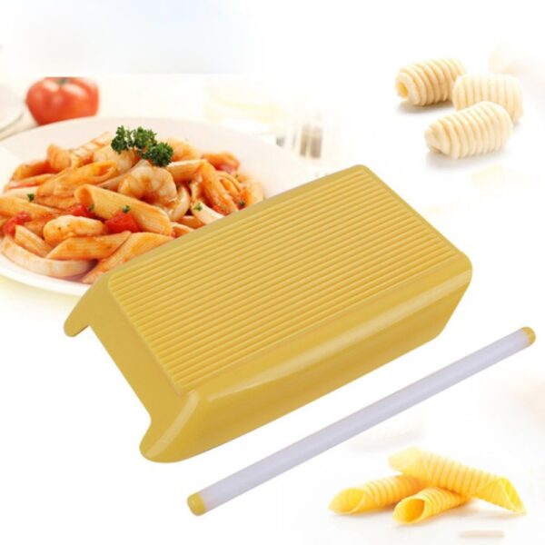 Plastic Pasta Macaroni Board Spaghetti Macaroni Pasta Gnocchi Maker Rolling Pin Baby Food Supplement Molds Manual 1