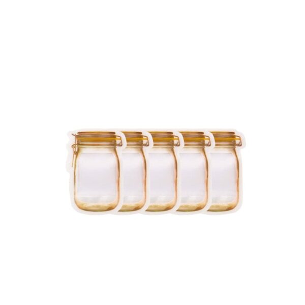 Reusable Mason Jar Bottles Bags Nuts Candy Cookies Bag Seal Fresh Food Storage Bag Snacks