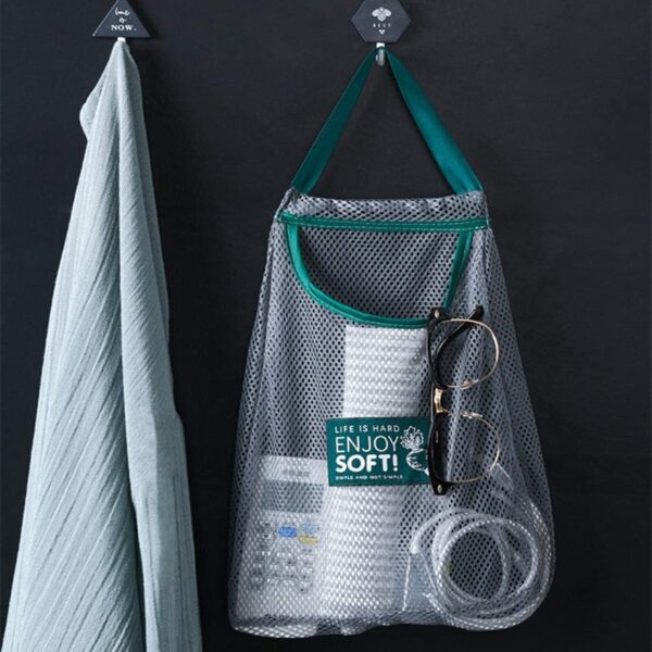 Reusable Produce Bag Reusable Washable Cotton Mesh Bags Organic Eco Friendly Mesh Handbag Long Handle Net 2