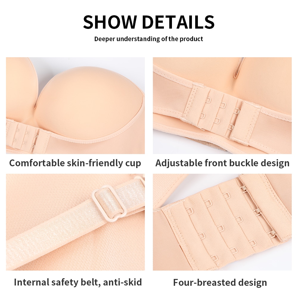 HAZBRA™ : Strapless Front Buckle Lift Bra - Bella Gadgets