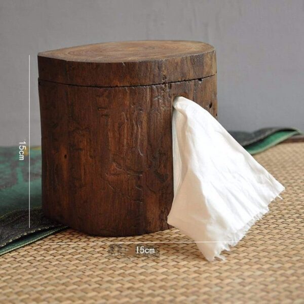 Vintage Wooden Paper Tube Home Hotel Room Tissue Box Bathroom Roll Holder Bathroom Kitchen Paper Holder 3