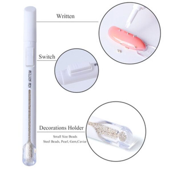 1pcs Bead Diameter Steel Beads Picking Dotting Pen Nail Art Tool Pick Up Small Ball Caviar 1