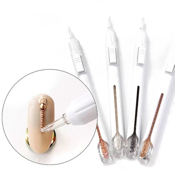 1pcs Bead Diameter Steel Beads Picking Dotting Pen Nail Art Tool Pick Up Small Ball Caviar 2