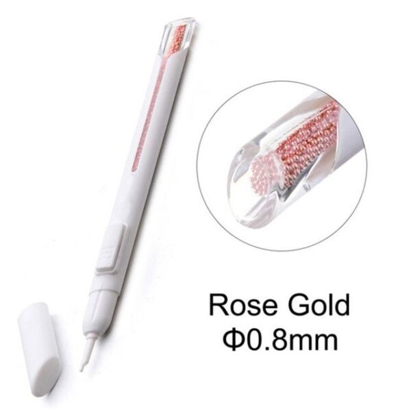 Stylo à points de ramassage de perles en acier, diamètre de perle, outil d'art des ongles, petite boule de ramassage, 1 pièces