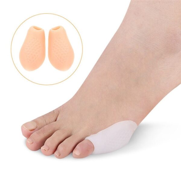 2 Pcs Small Toe Thumb Silicone Gel Toe Bunion Protector Breathable Hallux Valgus Toe Corrector Foot 1
