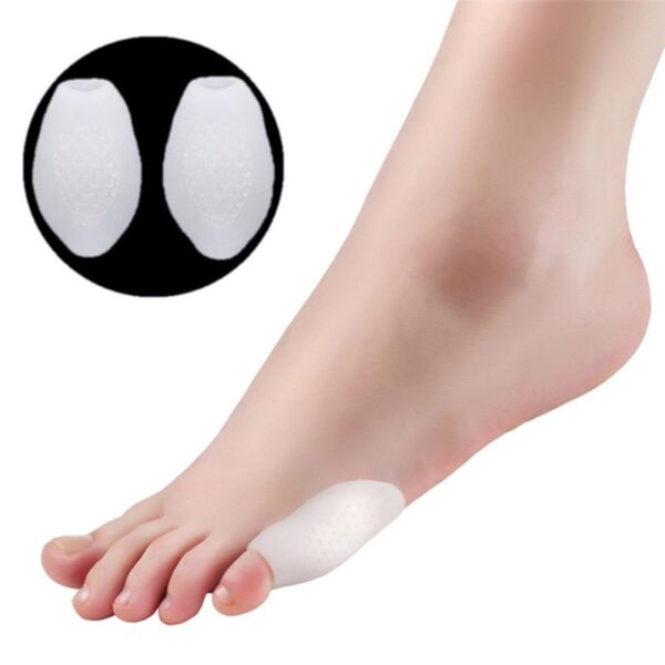 2 Pcs Small Toe Thumb Silicone Gel Toe Bunion Protector Breathable Hallux Valgus Toe Corrector Foot 3