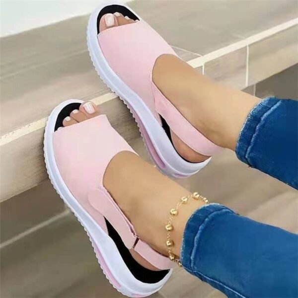 2021 New Women Sandals Female Shoes Summer Wedge Comfortable Sandals Ladies Slip on Flat Sandals Women 2