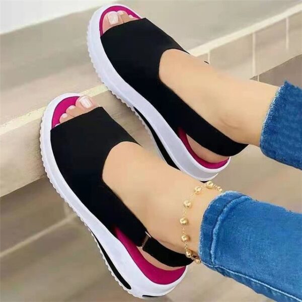 2021 New Women Sandals Female Shoes Summer Wedge Comfortable Sandals Ladies Slip on Flat Sandals