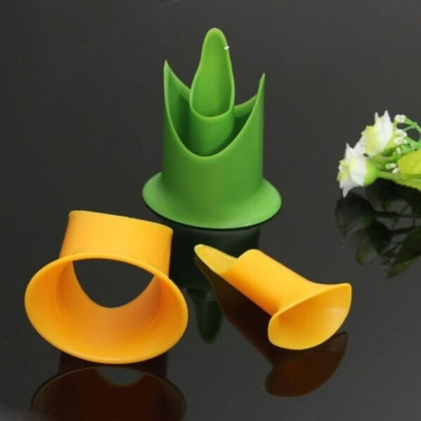 2 Pezzi Set Creativu Pepper Corer Slicer Pepper Seeded Dispositiu Remover Dispositiu Coring Dispositivu Frutta Verdura Cutter 5