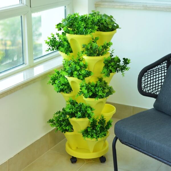 3 Dimensional Multi Layer Combination Flower Pot Strawberry Planting Pot Large 3 Petal Flower Pot Balcony