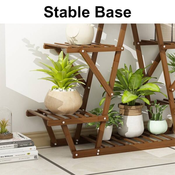 3 Tier Wooden Plant Stand Flower Rack Bonsai Display Shelf Holder Garden Balcony Patio Flower Stands 1