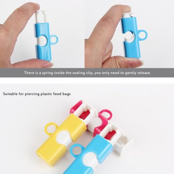 3pcs Elastic Button Bread Bag Sealing Clip Food Preservation Bag Sealing Clip Snack Clip Sealing Clip