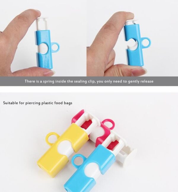 3pcs Elastic Button Bread Bag Sealing Clip Food Preservation Bag Sealing Clip Snack Clip Sealing Clip