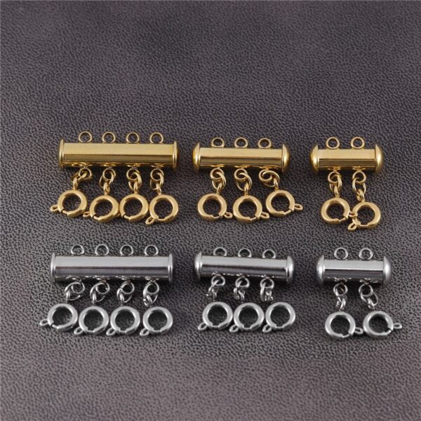 3sets Lot Multi Lobster Clasp Layering Strand Necklace Clasp Connectors For DIY Making Bracelet Jewelry Accessories 4