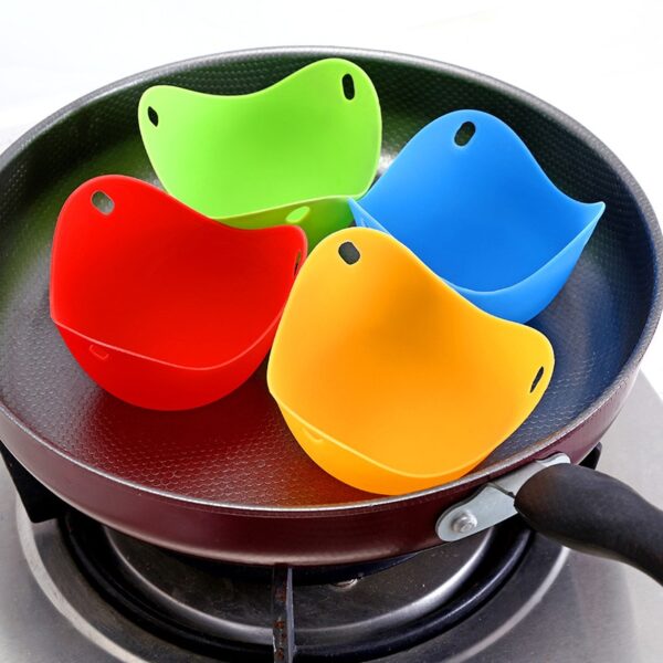 4 ცალი Silicone Egg Poacher Poaching Pods Pan Mold სამზარეულო სამზარეულო ხელსაწყო აქსესუარი Cocina Gadget Accesorios 2