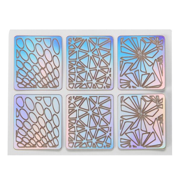 6 12 24 coli DIY Nail Art Vinyls Mold Stencil Hollow Template Guide Stickers Nail Art 1