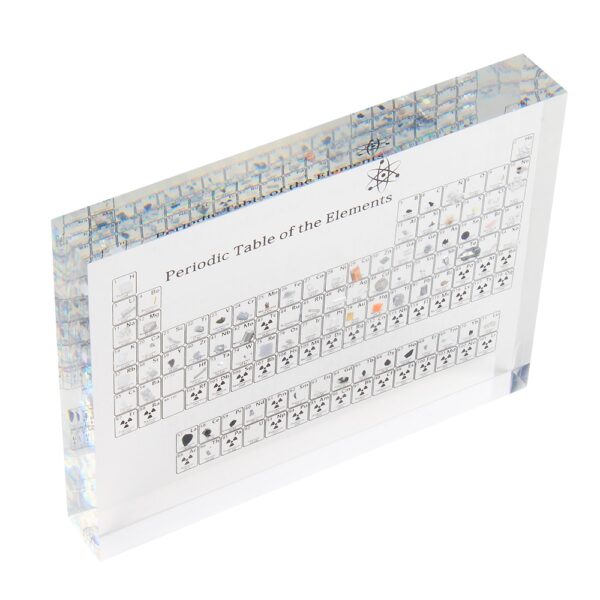 Acrylic Periodic Table Display With Real Elements Kids Teaching School Day Birthday Gifts Chemical Element Display 4