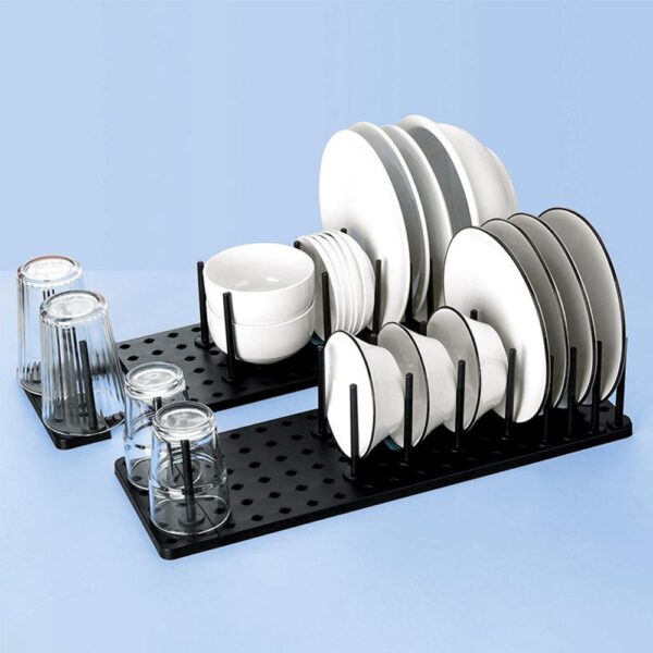 Adjustable Dishes Drying Rack Holder Basket Plated Iron Home Dishes Kitchen Storage Rack Sink Dish Drainer 3