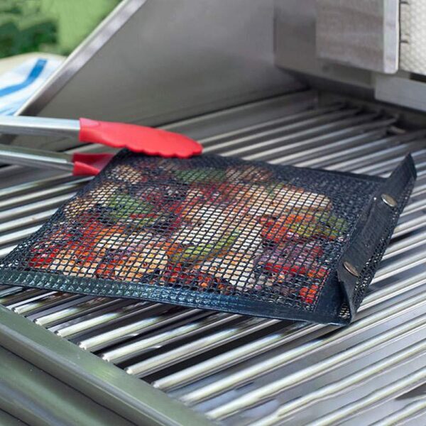 BBQ Bake Bag Bake Mesh Bag Grilling Bag Non Stick Bikarhêner a Hêsan Paqijkirina Hêsan Amûra Pîknîkê BBQ ya Derveyî 3