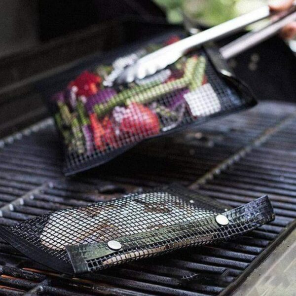 BBQ Bake Bag Mesh Grilling Bag Non Stick Reusable Easy to Clean Outdoor BBQ Picnic Tool