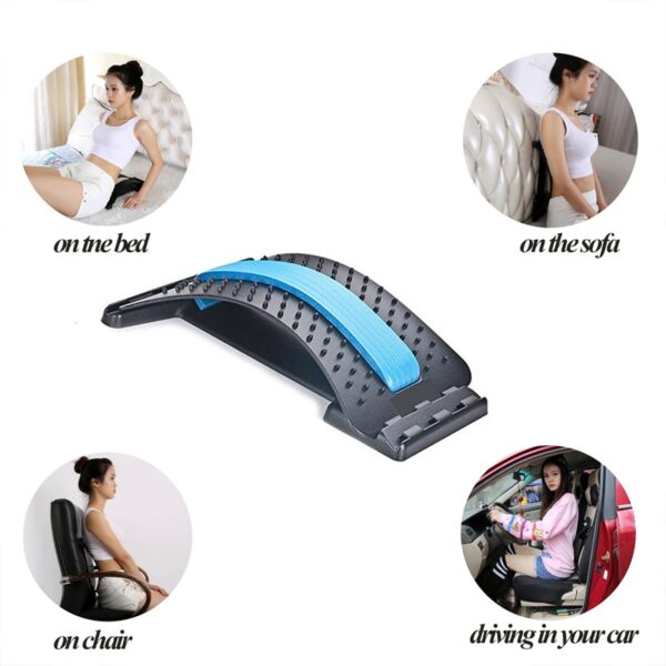 Back Stretcher Massager Fitness Gym Equipment For Home Stretch Equipment Lumbar Support Relaxation Spine Pain Relieve 4