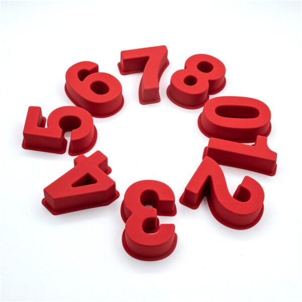 Birthday Number Silicone Cake Mold Pizza Pan Baking Chocolate Cookie Dessert Bread Kitchen DIY Mould 0 2