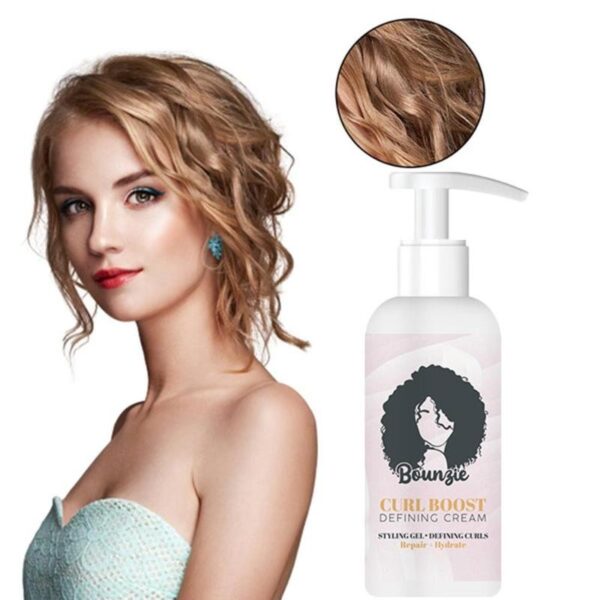 Bounzie Curl Boost Krem përcaktues elastine për flokët kaçurrelë Riparues stilues hidratues esence kaçurrela Kujdesi për flokët Elastin