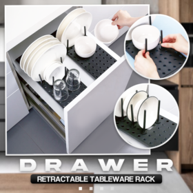Drawer Retractable Tableware Rack - image 1
