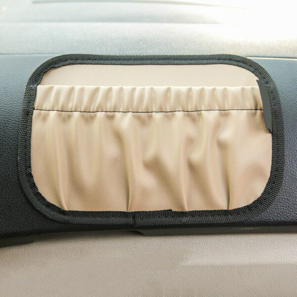 Car styling organizer leather storage box Multi function car debris storage bag dashboard Seat phone Wallet 4 1