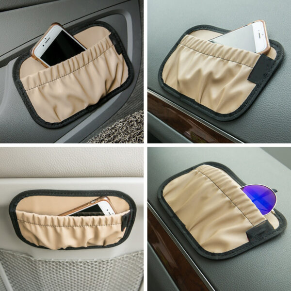 Car styling organizer leather storage box Multi function car debris storage bag dashboard Seat phone Wallet 6