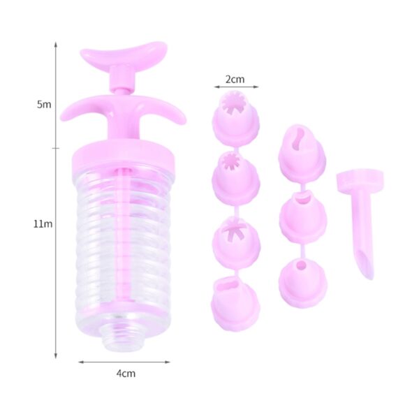 Confectionery Cookie Pink Cake Decorative DIY Tools Tips Plastic Cream Gun Pastry Syringe Extruder Kitchen Gadget 4