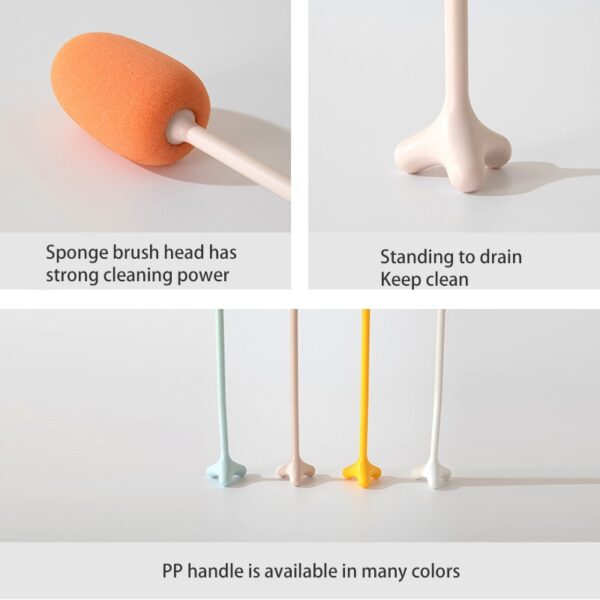 Cup Washing Artifact Cup Washing Brush Bottle Cleaning Brush Set Long Handle No Dead Angle Sponge 3