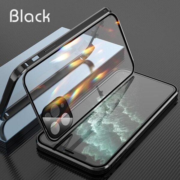 Double Sided Buckle for iPhone Case Shockproof Hybrid Armor Phone Case For iPhone 11Pro